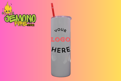 Custom 20oz Tumbler – Personalized Stainless Steel Cup with Straw