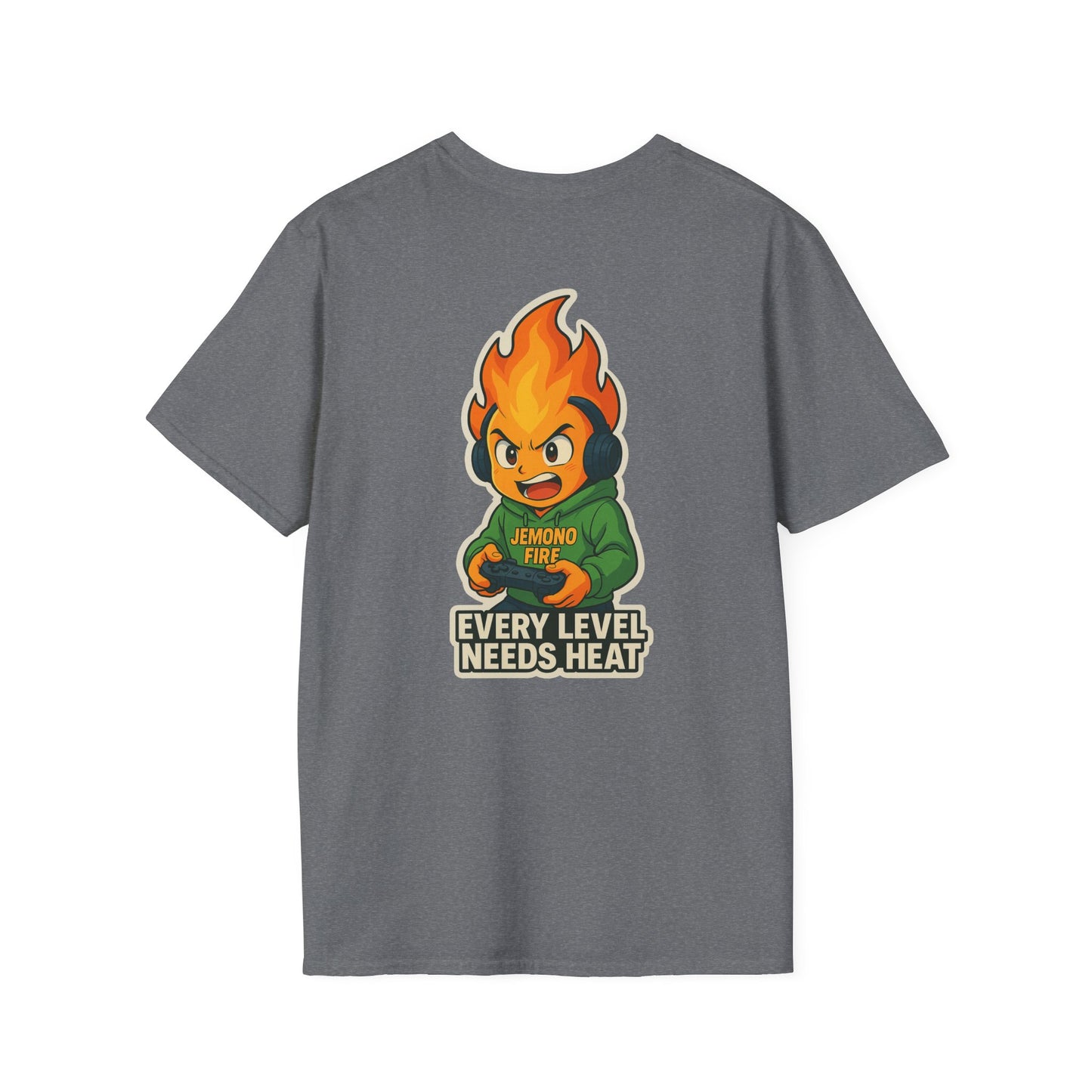 Unisex Softstyle T-Shirt - "Every Level Needs Heat" Gaming Tee