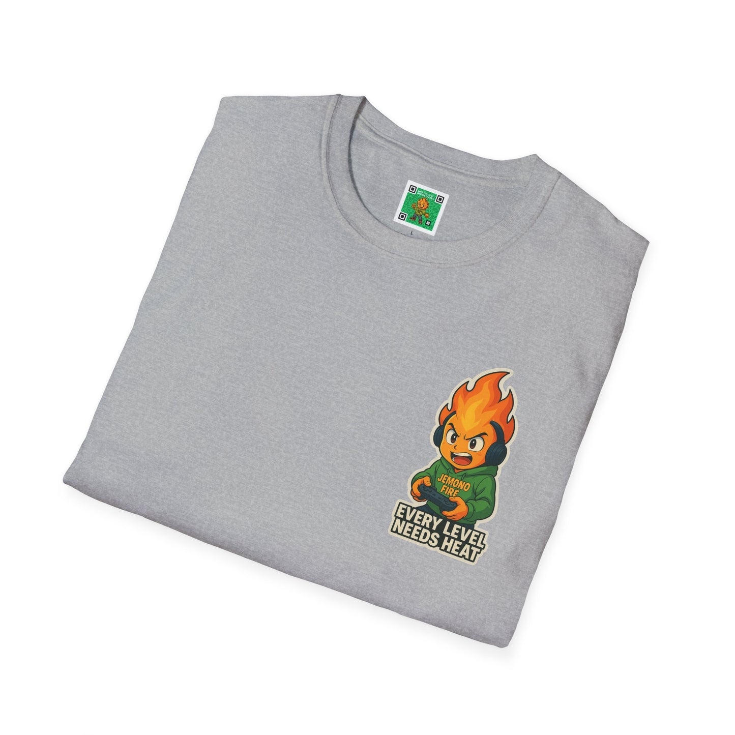 Unisex Softstyle T-Shirt - "Every Level Needs Heat" Gaming Tee