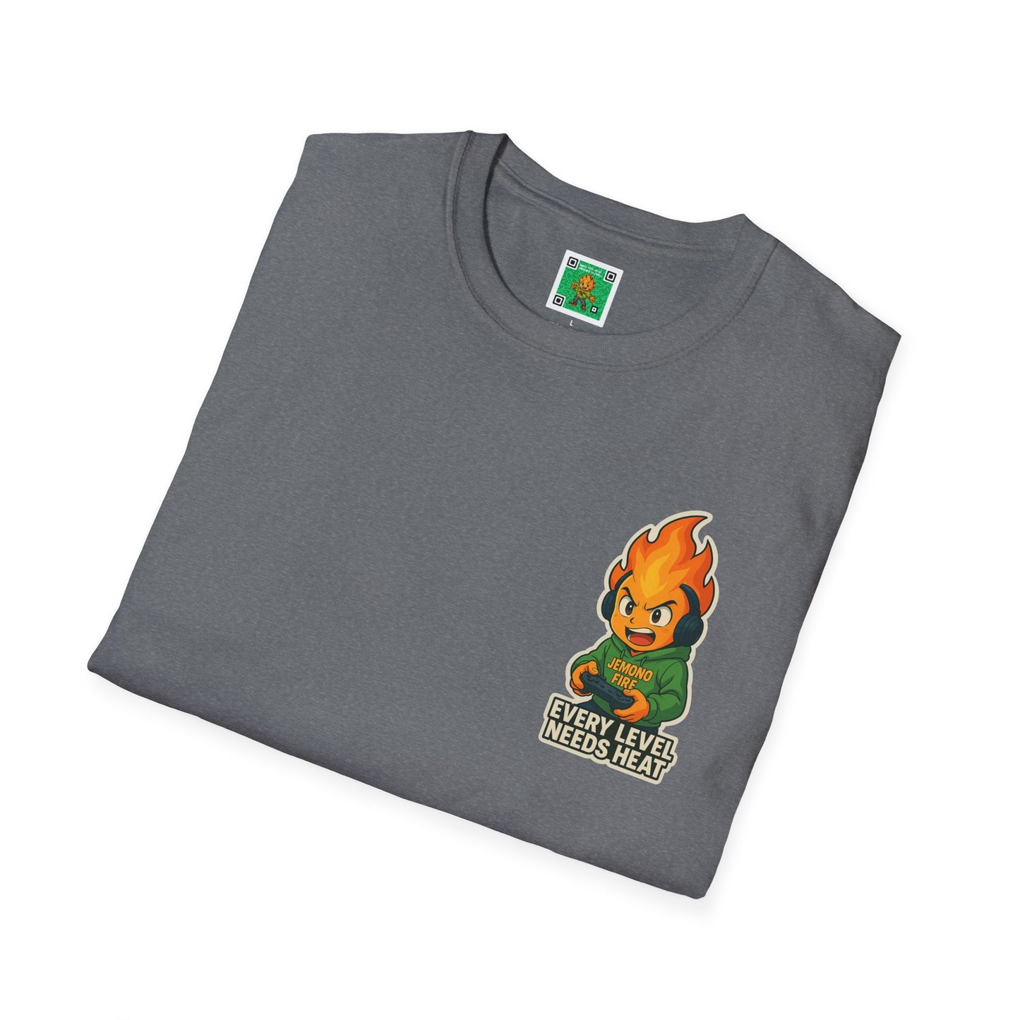 Unisex Softstyle T-Shirt - "Every Level Needs Heat" Gaming Tee