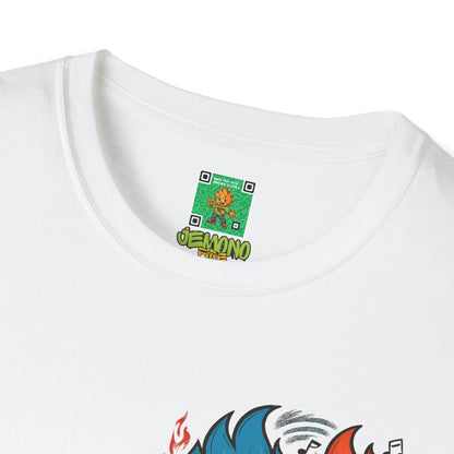 Burn the Stage" Short Sleeve Tee – Jemono Fire Edition Unisex Softstyle T-Shirt