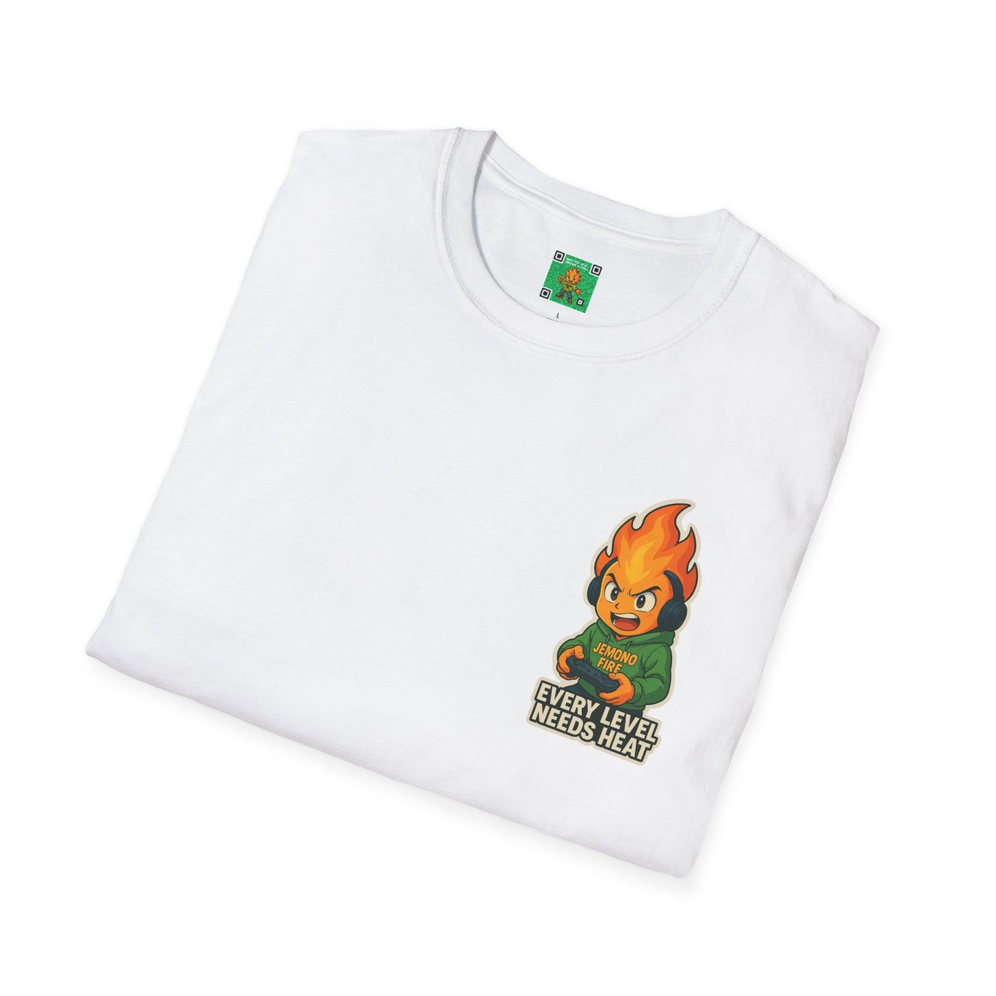 Unisex Softstyle T-Shirt - "Every Level Needs Heat" Gaming Tee