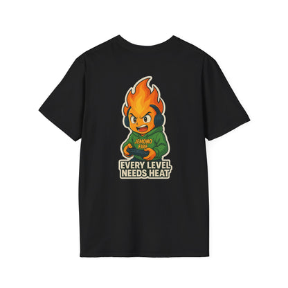 Unisex Softstyle T-Shirt - "Every Level Needs Heat" Gaming Tee