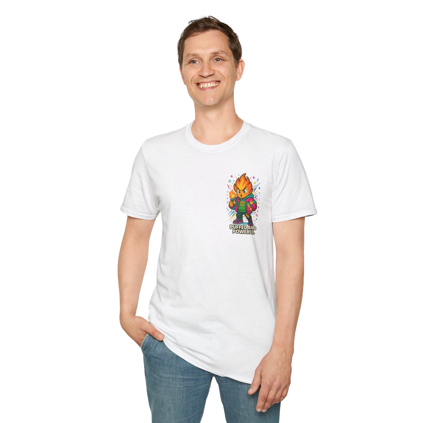Puffed and Powered Unisex Softstyle T-Shirt | Fun Graphic Tee for All Occasions
